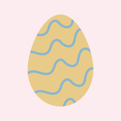 holiday vector yellow easter egg isolated illustration