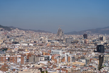 Barcelona city center overview