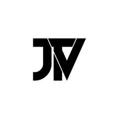 jtv initial letter monogram logo design