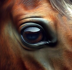 Close Up of a brown Horse Eye