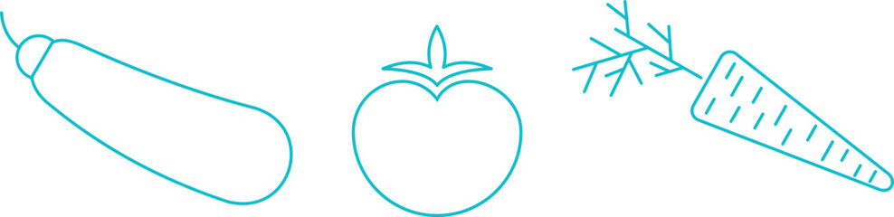 vegetables vector blue, vegetables set, набор овощной для салата и супов