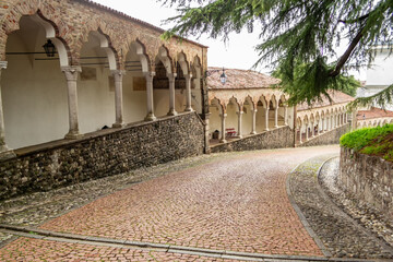 View of the arcades of the castle of Udine, Friuli Venezia Giulia - Italy