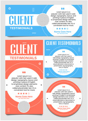 Creative Testimonial Template, Quote , What Our Clients Say , Testimony banner Template Editable Vector Illustration 