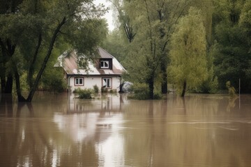 Fototapeta na wymiar Flooding - Natural Desaster - Global Warming - Environment