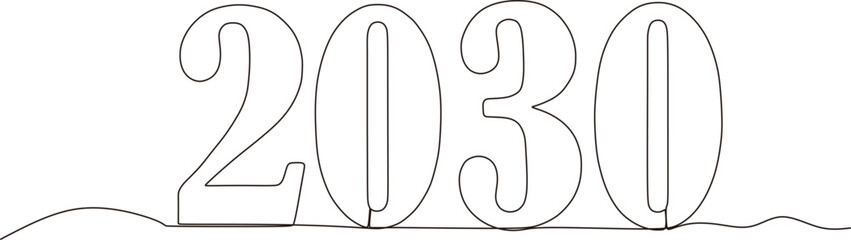 New year continuous line drawing,vector,illustration