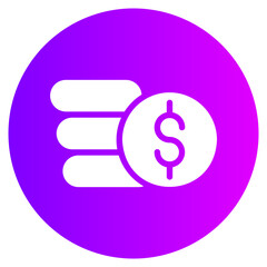 dollar gradient icon