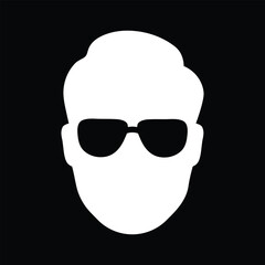 head with glasses icon or avatar, vector illustration 