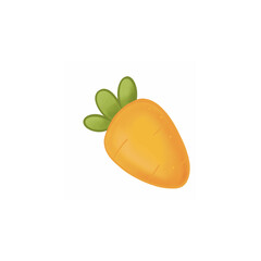 Cute Carrot cartoon isolated.
