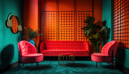 Vibrant Geometry: A Contemporary interior design that inspires
