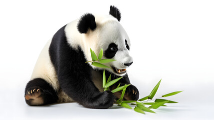 panda, isolated, white background, generative ai