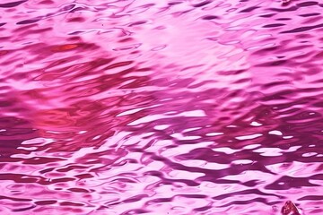 Background with pink water texture with noontime sun. Generative AI