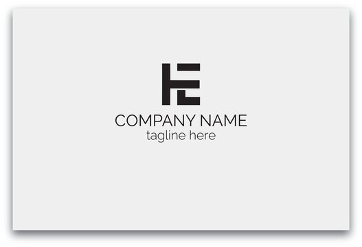 h and e logo, corporate  logo , creative wordmark logo 
