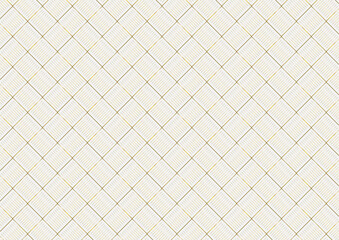 Golden linear abstract geometric pattern design. Vector background