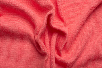 Fototapeta premium Pink soft fabric shaped as female genital organs, vulva and labia, vagina concept