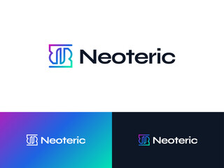 Simple and Modern Letter N Logo Design with Colorful Gradient Style. For Business and Technology Company Logo