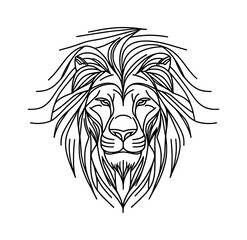 lion logo, lion head vector illustration