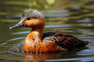 Obraz premium The name of this species is Angut . Angut is a domesticable diver wild bird from the duck family with bone colored feathers. Generative AI