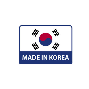 Made in Korea premium vector.  Made in Korean icons
