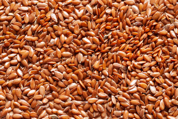 Flax seeds. Flax seeds close up. Seed texture. Omega 3. Healthy food