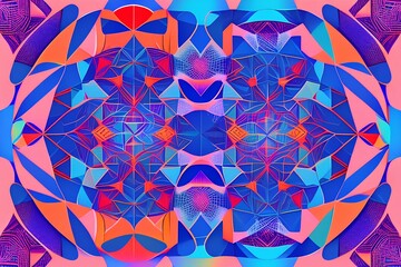 Abstract Geometric Pattern generative computational art illustration, artificial intelligence - generative ai