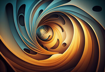 Abstract background with swirls. Generative AI.