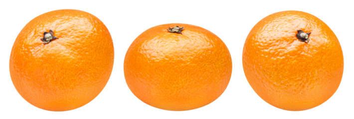 Delicious tangerines set cut out