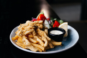 Salt and Pepper squid dish at a cafe in Perth, Western Australia