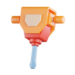 Jackhammer Machine 3D Icon