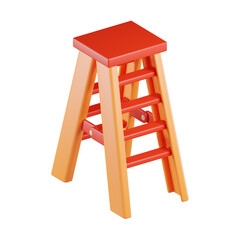 Folding Ladder 3D Icon