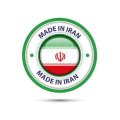 Made in Iran premium vector logo. Made in Iran logo, icon and badges