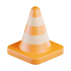 Fototapeta premium Traffic Cone 3D Icon