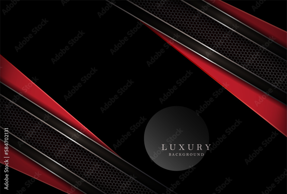 Canvas Prints geometric dark design with red slanting curtains