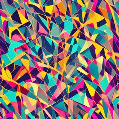 Abstract seamless geometric background with cracked texture - generative ai