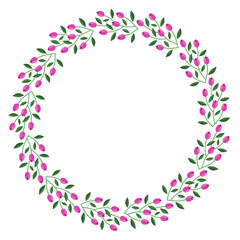 シンプルなチューリップのフレーム