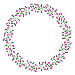 シンプルなチューリップのフレーム