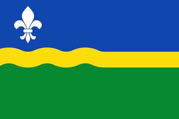 Flag of Flevoland province (Kingdom of the Netherlands, Holland)