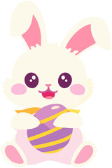 Happy Easter Bunny Cartoon  lcon