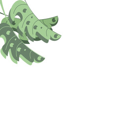 Corner Tropical Leaf Element