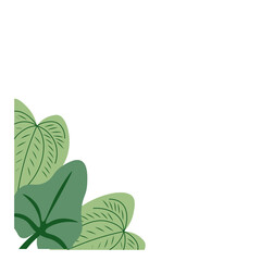 Corner Tropical Leaf Element