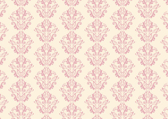 可愛いダマスク柄 背景素材