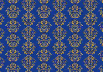 ゴージャスなダマスク柄 背景素材