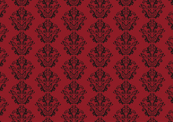 ゴージャスなダマスク柄 背景素材