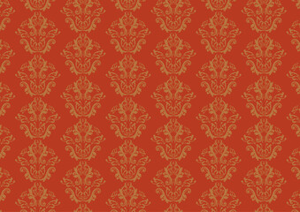 ゴージャスなダマスク柄 背景素材
