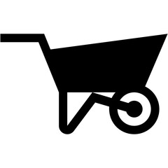 Construction 	Wheelbarrow Glyph Icon