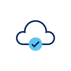 vector icon concept of tick, approved or verified. can be used for technology, social media, security and education. Can be for web, website, poster, apps