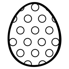 Outline black and white egg