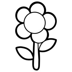 hand drawn outline flower