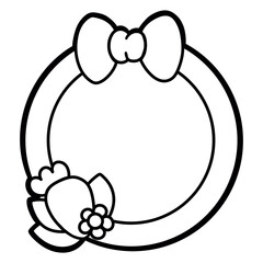 Outline wreath carrots 