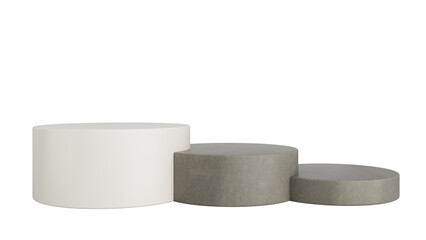 Podium Product Display Stand On Transparent Background Minimal Showcase. 3D Render Illustration