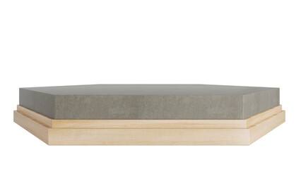 Podium Product Display Stand On Transparent Background Minimal Showcase. 3D Render Illustration